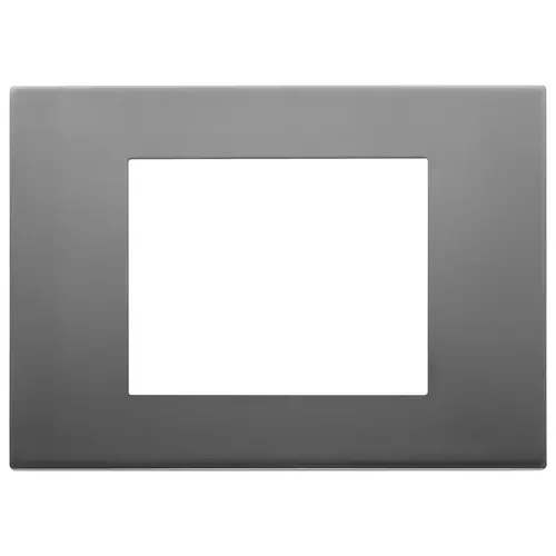 Rama 3M metal satin Inox Vimar LINEA 30653.72 – Satin Inox, Ornament – vedere frontală – partener oficial Vimar