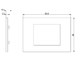 Rama 3M technopolimer vopsit Clay Vimar LINEA 30653.21 – Clay, Ornament – dimensiuni tehnice – partener oficial Vimar