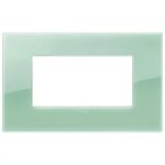 Rama 4M Classic Reflex sagegreen vimar Arke 19654.65 – Reflex sage green, Ornament – vedere frontală – partener oficial Vimar
