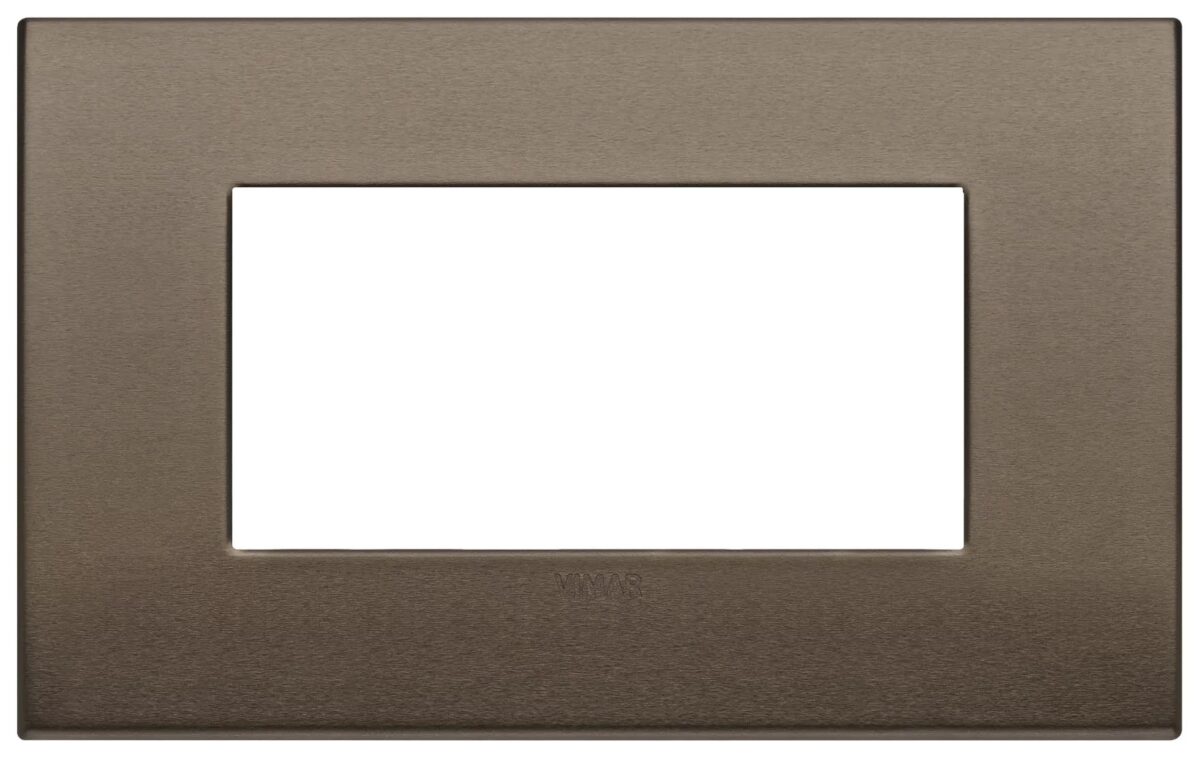 Rama 4M Classic aluminium dark bronze vimar Arke 19654.17 – Aluminium dark bronze, Ornament – vedere frontală – partener oficial Vimar