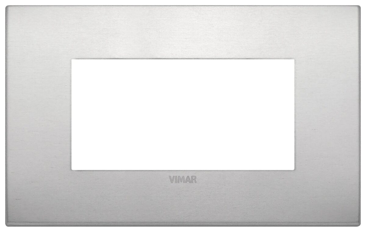 Rama 4M Classic aluminium vimar Arke 19654.15 – Aluminium, Ornament – vedere frontală – partener oficial Vimar