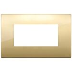 Rama 4M Classic metal gold vimar Arke 19654.07 – Gold, Ornament – vedere frontală – partener oficial Vimar