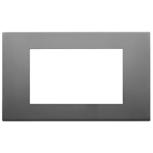 Rama 4M metal satin Inox Vimar LINEA 30654.72 – Satin Inox, Ornament – vedere frontală – partener oficial Vimar