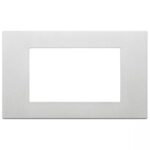 Rama 4M technopolimer vopsit Silver Vimar LINEA 30654.20 – Silver, Ornament – dimensiuni tehnice – partener oficial Vimar