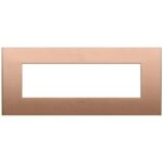 Rama 7M Classic metal brushed copper vimar Arke 19657.11 – Brushed copper, Ornament – vedere frontală – partener oficial Vimar