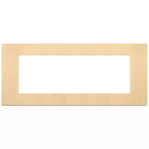 Rama 7M metal Brushed Gold Vimar LINEA 30657.70 – Brushed Gold, Ornament – vedere frontală – partener oficial Vimar
