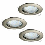Set 3 spoturi incastrate EGLO PENETO 94237 - GU10 3X3W D78mm – Iluminat interior, Corpuri de iluminat – vedere frontală – partener oficial Eglo
