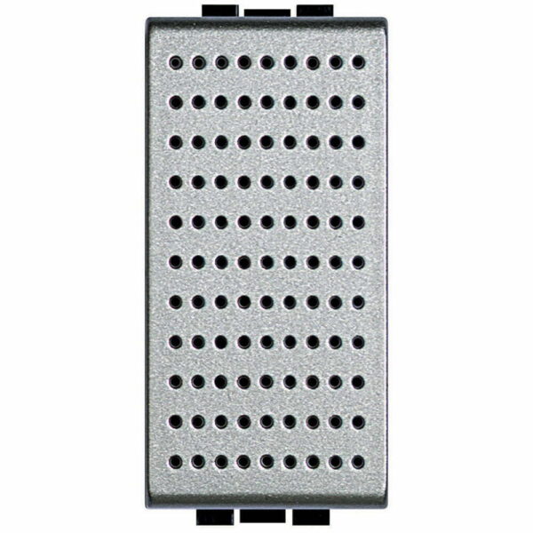 Sonerie modulara 230V Living Light Bticino buzer-8VA-75 dB 1M culoare aluminiu NT4356/230 – Aluminiu matt, Sonerie – vedere frontală – partener oficial Bticino