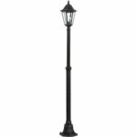 Stalp exterior EGLO NAVEDO 93464 - E27 1X60W IP44 D230mm - Argintiu Patinat - Negru – Iluminat exterior, Corpuri de iluminat – vedere frontală – partener oficial Eglo