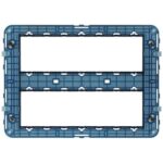 Suport 14M  + screws vimar Arke 19620 – Alb matt, Metal matt, Negru matt, Suport – vedere frontală – partener oficial Vimar