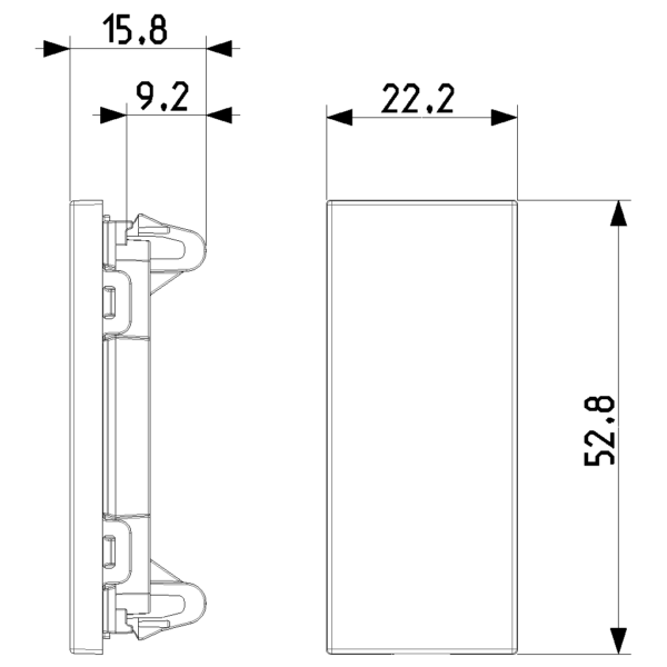 Tasta falsa 1M Canepa Vimar LINEA 30041.C – Canepa matt, Tasta falsa – vedere frontală – partener oficial Vimar
