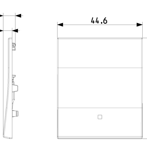 Tasta intrerupator comanda aliniata iluminabila 2M Canepa Vimar LINEA 31000.2C – Canepa matt, Tasta intrerupator – vedere frontală – partener oficial Vimar