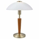 Veioza EGLO SOLO 1 87256 - E14 1X40W D260mm - Lemn - Nuc – Iluminat interior, Corpuri de iluminat – vedere frontală – partener oficial Eglo
