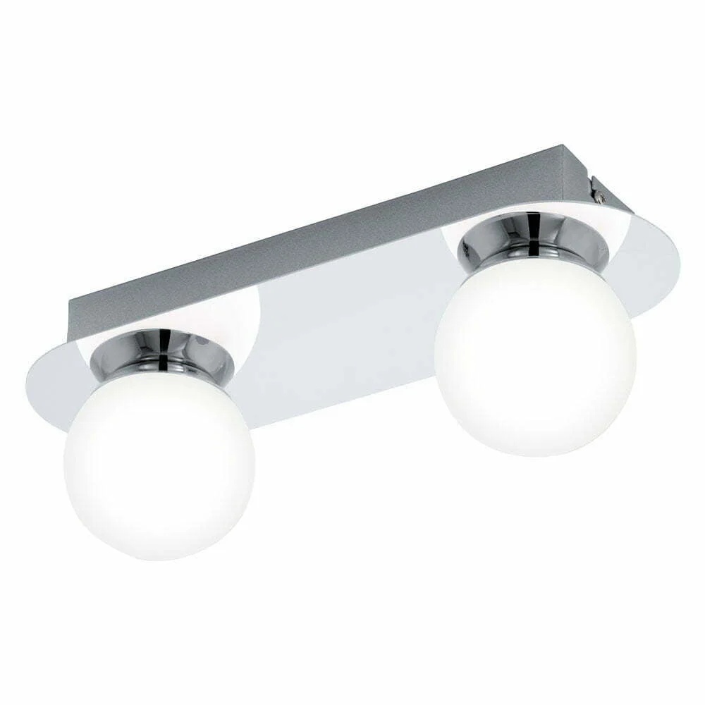 Aplica baie EGLO MOSIANO 94627 - LED 2X3.3W 680lm 3000K IP44 - Sticla opal mat - Crom