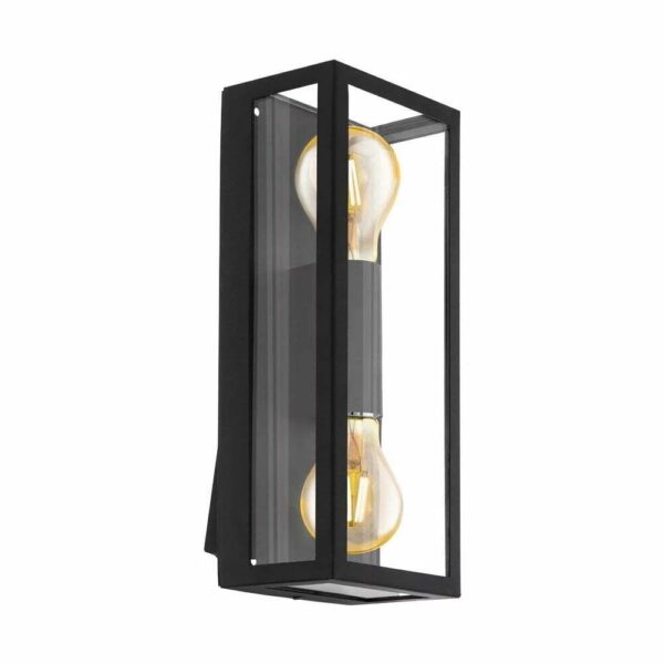 Aplica exterior EGLO ALAMONTE 1 98273 - E27 2X60W IP44 - Sticla - Negru