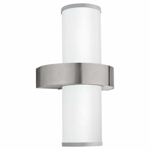 Aplica exterior EGLO BEVERLY 86541 - E27 2X60W IP44 - Sticla satinata - Argintiu - Inox