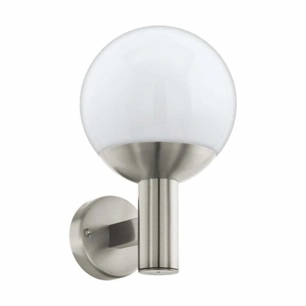 Aplica inteligenta exterior EGLO NISIA-C 97247 - E27 1X9W IP44 - Inox - Alb