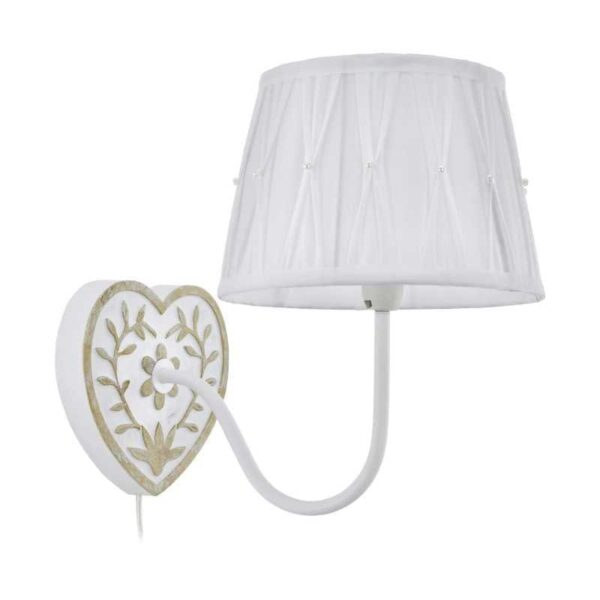 Aplica vintage EGLO BRIDEKIRK 43236 - E14 1X40W - Textil - Alb