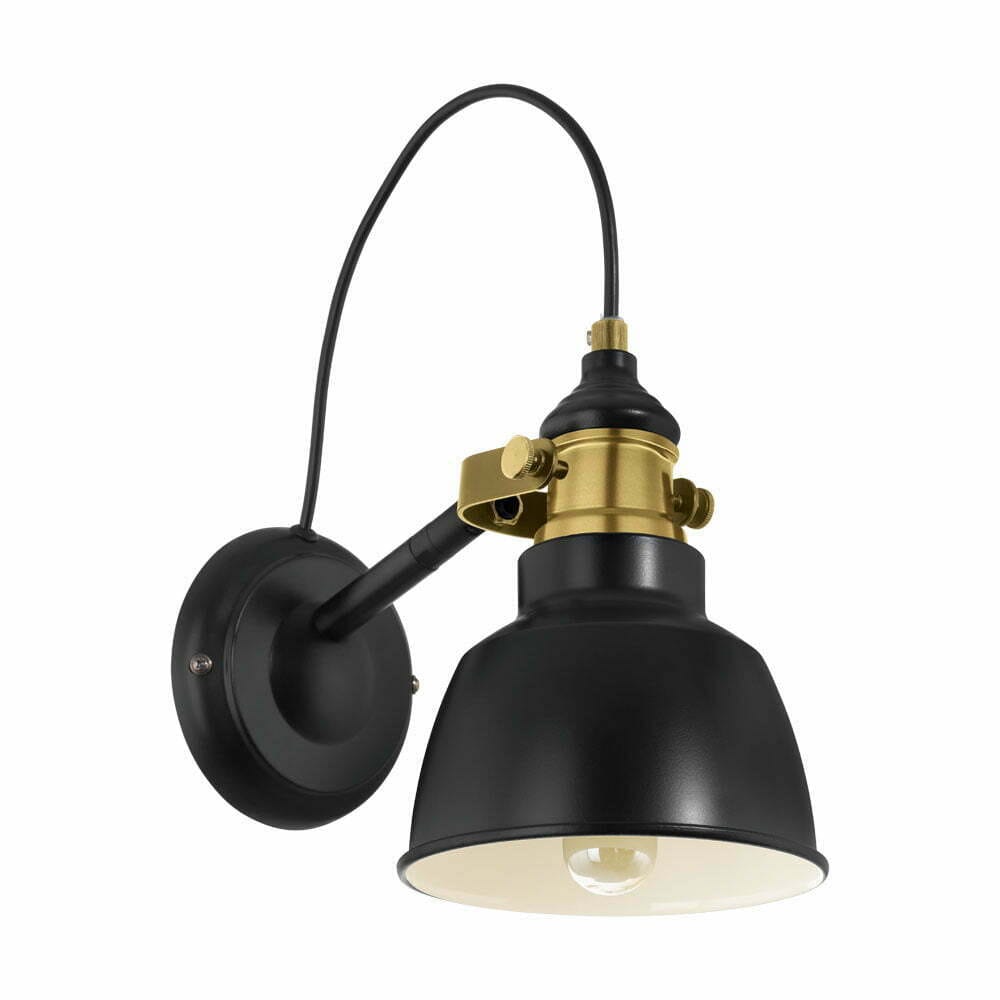 Aplica vintage EGLO THORNFORD 49522 - E27 1X40W - Otel - Maro - Negru