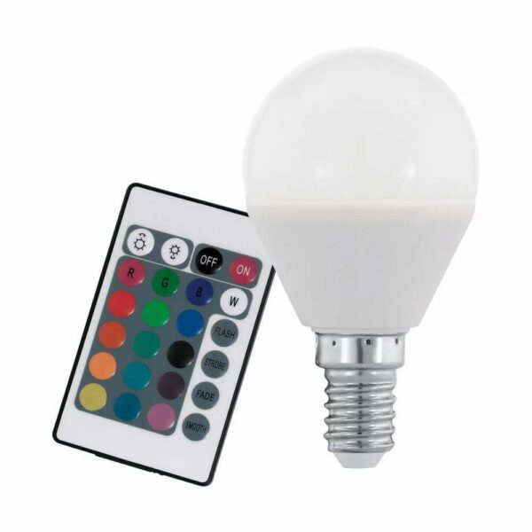 Bec dimabil cu telecomanda EGLO 10682 - LED E14 4W 300lm 3000K D45mm - RGB si lumina calda