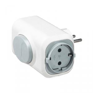 Bloc Multipriza 2 prize cu buton de extragere pentru deconectarea usoara a fiselor/stecher putere maxima 3680W la 230V Legrand 050665