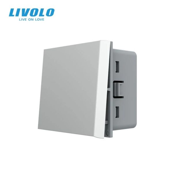 Intrerupator 2M Simplu Mecanic Cap Cruce Gri VL-FCMM10A-2IP