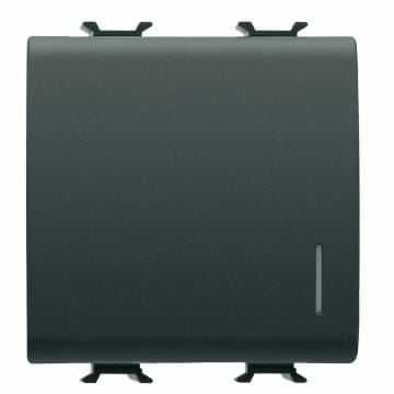 Intrerupator cap scara iluminabil 2M 16A Gewiss Chorus negru GW12072