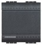 Intrerupator cap scara Living Light Bticino basculant 2M 16A ,culoare antracit L4003M2N