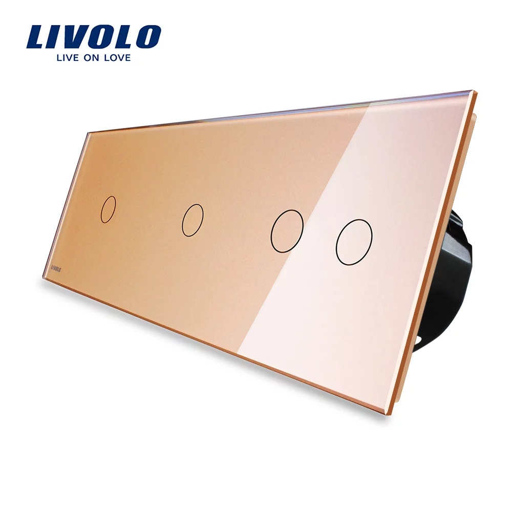 Intrerupator cu touch simplu+simplu+dublu LIVOLO din sticla VL-C701/701/702-13