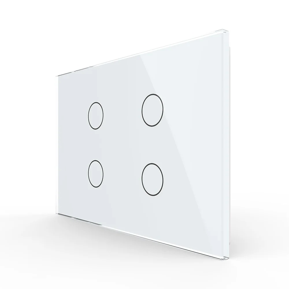 Intrerupator cvadruplu cu touch Livolo din sticla standard italian VL-FC4-3G-11