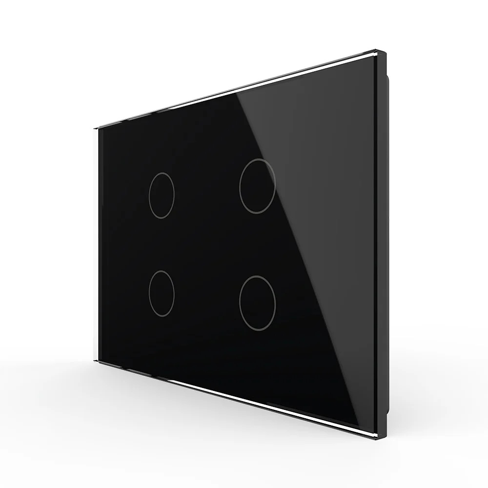 Intrerupator cvadruplu cu touch Livolo din sticla standard italian VL-FC4-3G-12
