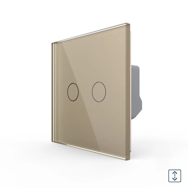 Intrerupator Draperie cu Touch LIVOLO din Sticla VL-FC2NW-2G-2A