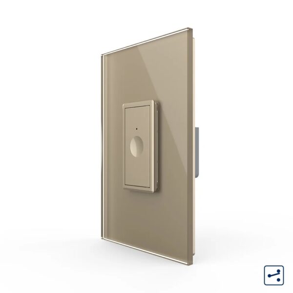 Intrerupator Simplu Cap Scara / Cruce cu Touch Livolo cu Rama Din Sticla 1M VL-FC1S-1AP-13