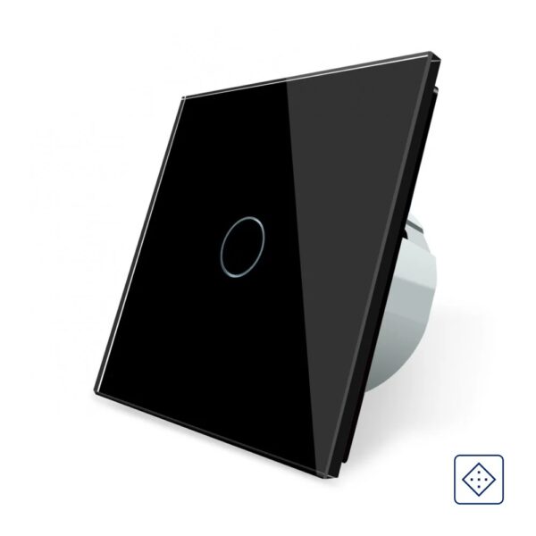 Intrerupator simplu cu revenire / contact uscat Livolo cu touch din sticla VL-C701CH-12