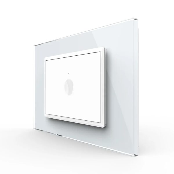Intrerupator simplu cu touch Livolo cu rama din sticla, standard italian  VL-FC1-3WP-11