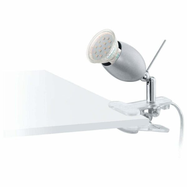 Lampa cu clema EGLO BANNY 1 93119 - GU10 1X3W - Crom - argintiu