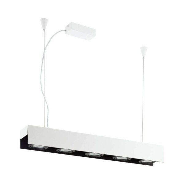 Lustra EGLO BADALONA 39372 - LED 5X5.4W 2550lm 3000K - Otel - Aluminiu - Negru - Alb