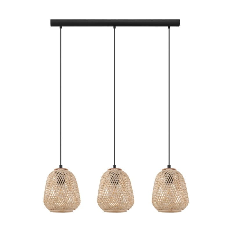 Lustra vintage EGLO DEMBLEBY 43262 - E27 3X40W - Lemn - Natur