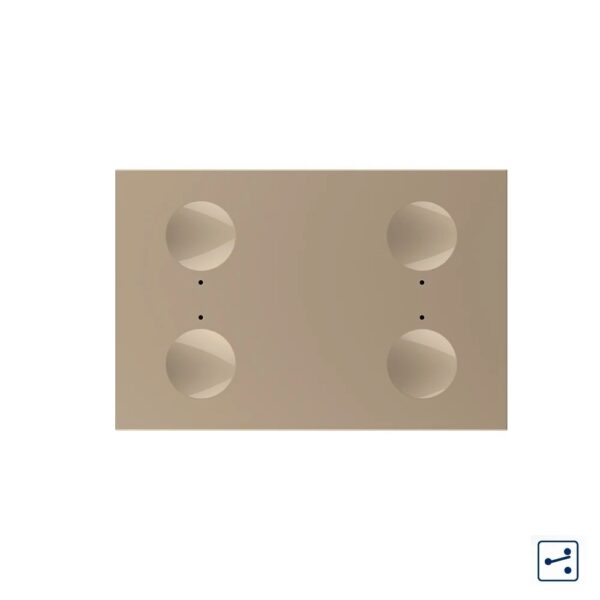 Modul intrerupator cvadruplu cap scara / cap cruce cu touch Livolo standard Italian VL-FC4S-3AP