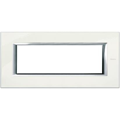 Ornament 6M Axolute Bticino rectangular culoare alb HA4806BG