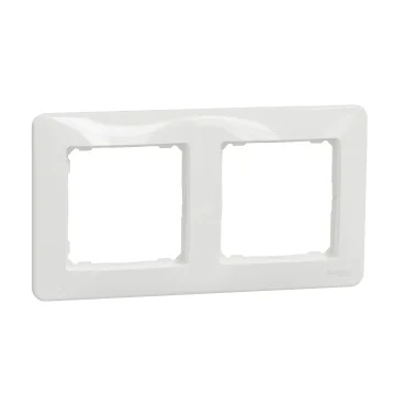 Ornament alb 2 posturi Schneider Sedna SDD311802