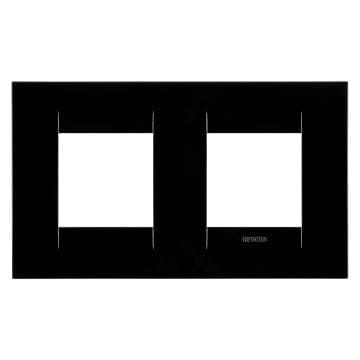 Ornament GEO 2+2 Module Orizontal Negru toner lucios GW16423TN