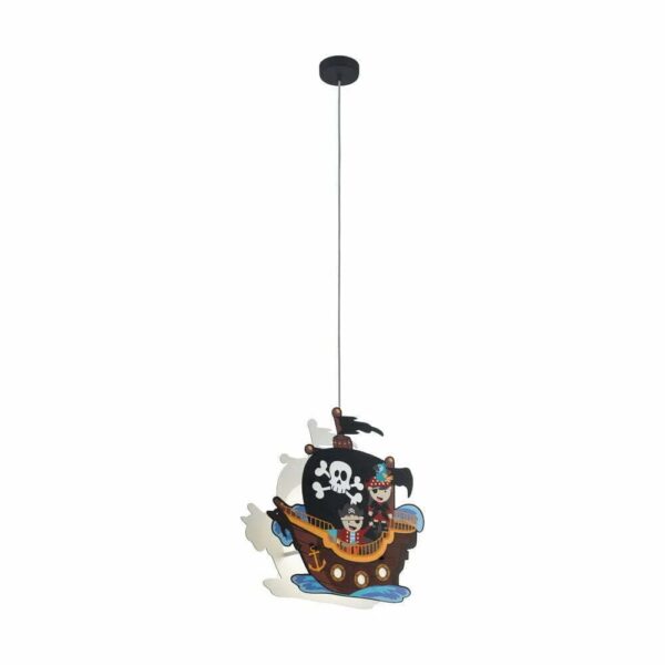 Pendul copii EGLO SAN CARLO 97409 - E27 2X28W - Rosu - Maro - Albastru - Negru