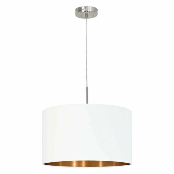 Pendul EGLO PASTERI 95044 - E27 1X60W D380mm - Alb - Cupru