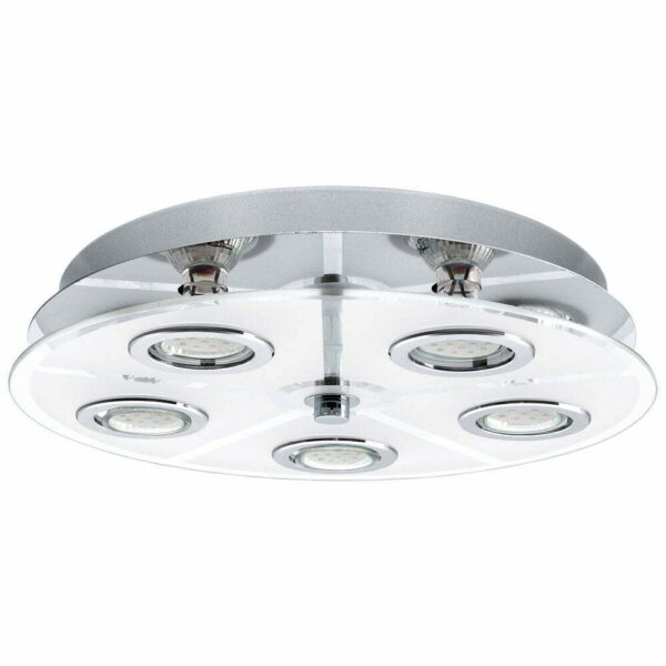 Plafoniera EGLO CABO 30933 - GU10 5X3W D350mm - Sticla satinata - Crom