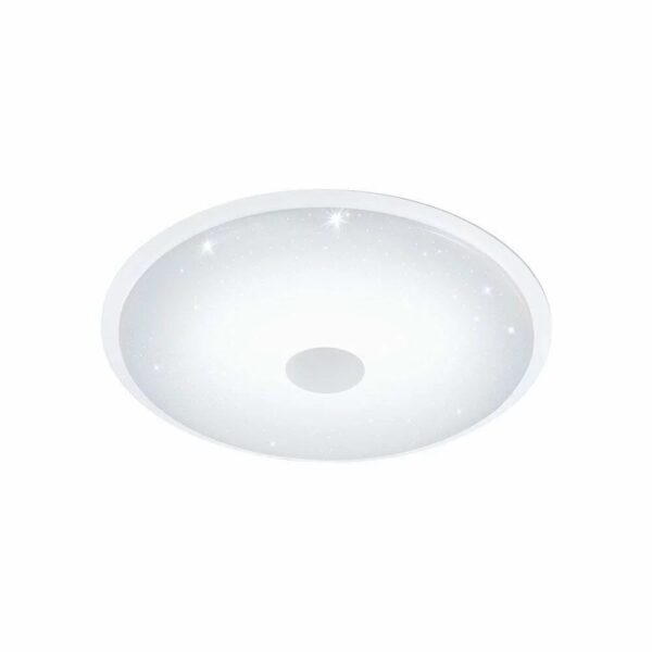 Plafoniera EGLO LANCIANO 97738 - LED 80W 7800lm 3000K - 4000K - 5000K D860mm - Efect de cristal - Alb - Argintiu