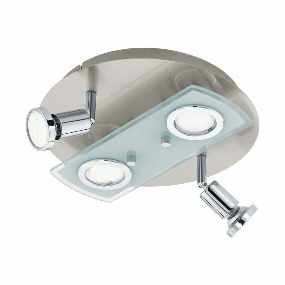 Plafoniera EGLO PAWEDO 1 32001 – GU10 4X3W D290mm – Sticla – Nichel Mat – Crom Plafoniera EGLO PAWEDO 1 32001 - GU10 4X3W D290mm - Sticla - Nichel Mat - Crom