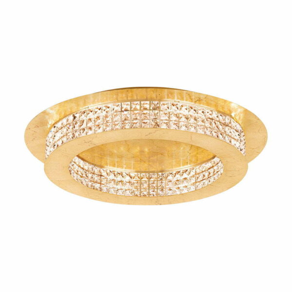 Plafoniera LED PRINCIPE Eglo 39406-Aurie, dimabilă cu lumină caldă și cristale