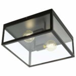 Plafoniera vintage EGLO CHARTERHOUSE 49392 - E27 2X60W - Sticla - Negru