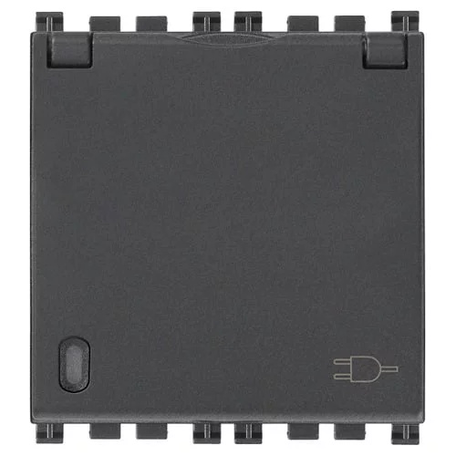 Priza 2P + E 16A German SICURY outlet + cover grey vimar Arke 19208.C